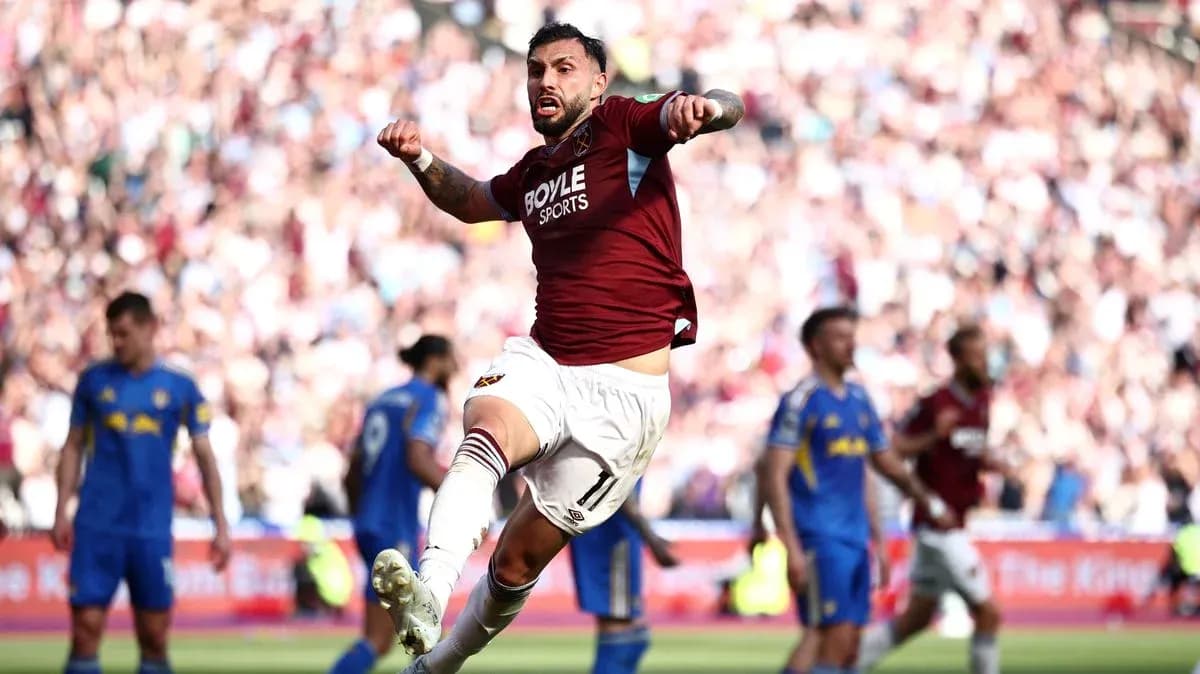 Player celebrating after scoring a goal in match Player celebrating after scoring a goal in match