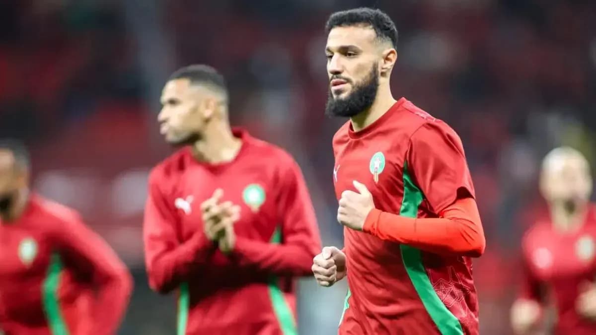 Moroccan players warming up before match Moroccan players warming up before match