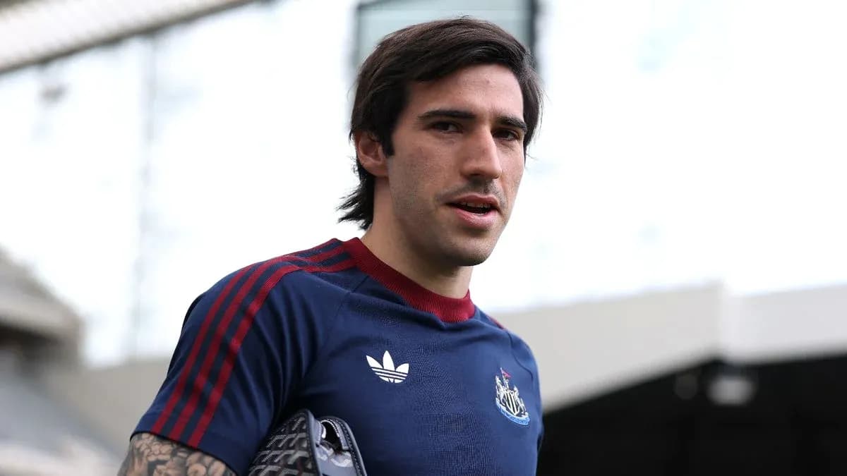 Football player wearing Newcastle training kit outdoors Football player wearing Newcastle training kit outdoors