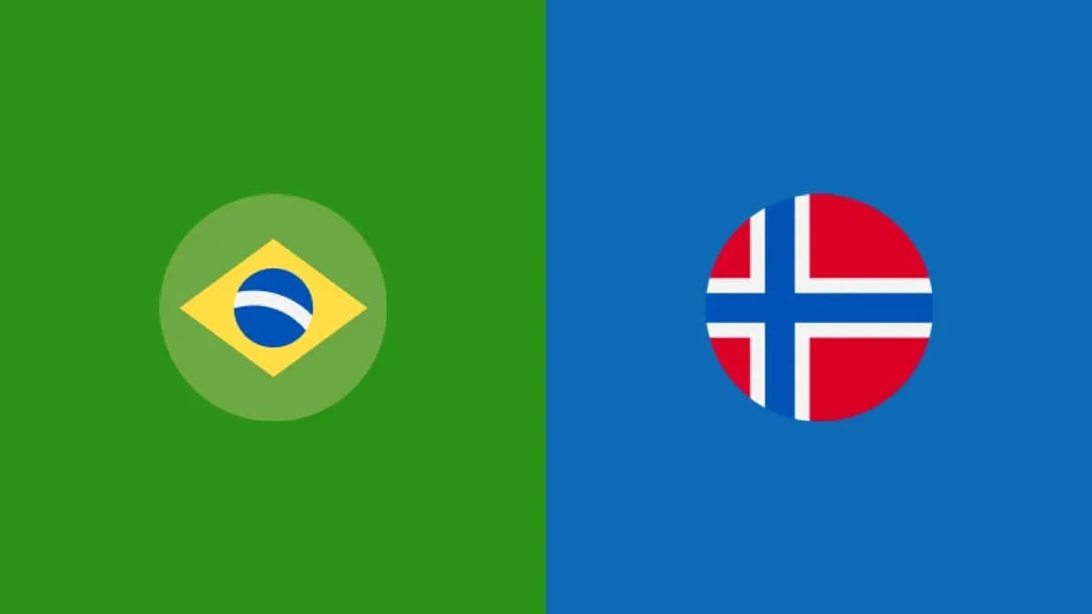 Flags of Brazil and Norway side by side Flags of Brazil and Norway side by side