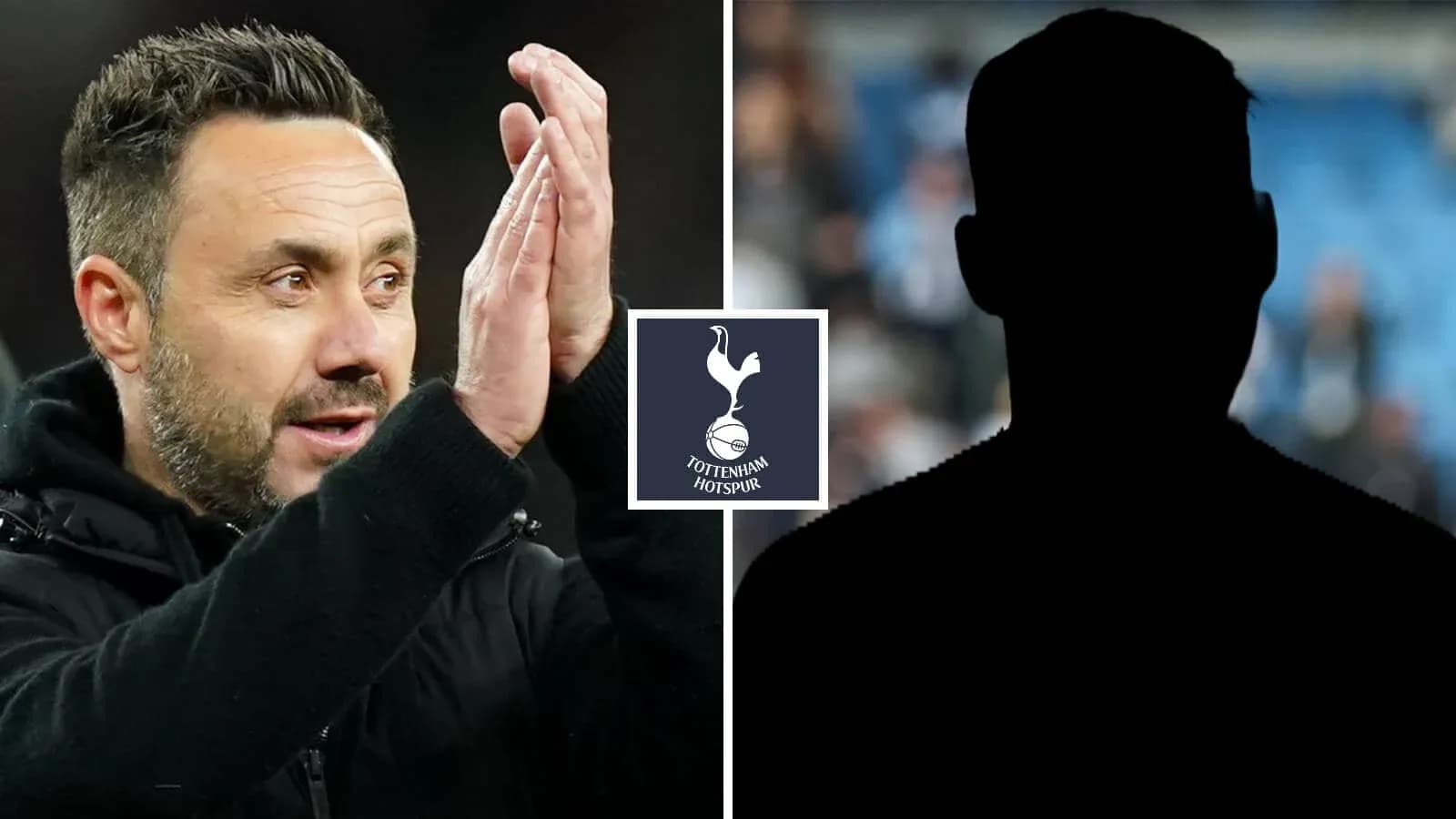 Manager applauding with Tottenham Hotspur logo displayed Manager applauding with Tottenham Hotspur logo displayed