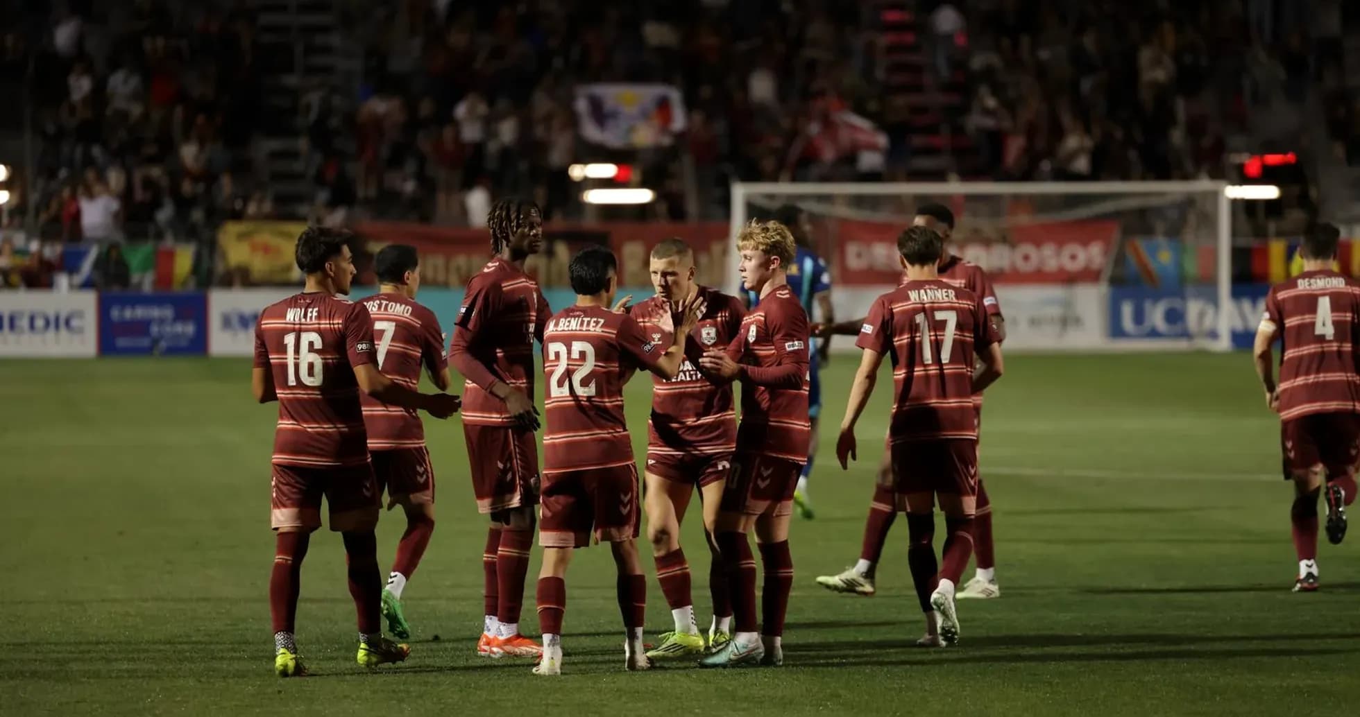 Sacramento Republic players celebrating a goal Sacramento Republic players celebrating a goal