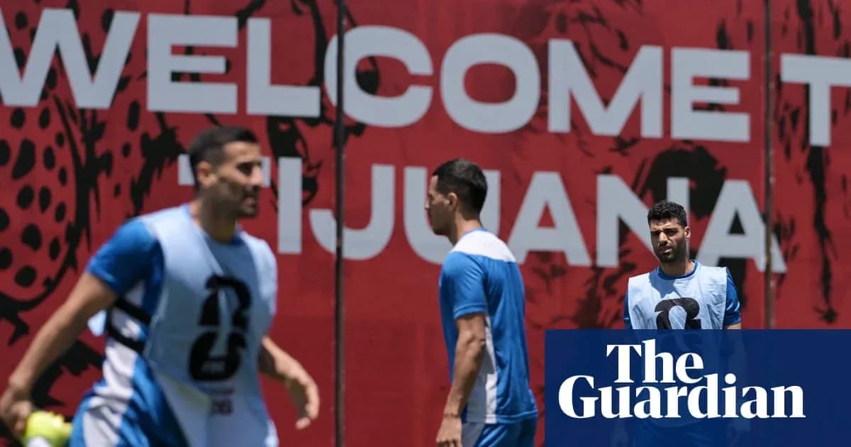 Players training with 'Welcome to Tijuana' sign behind Players training with 'Welcome to Tijuana' sign behind