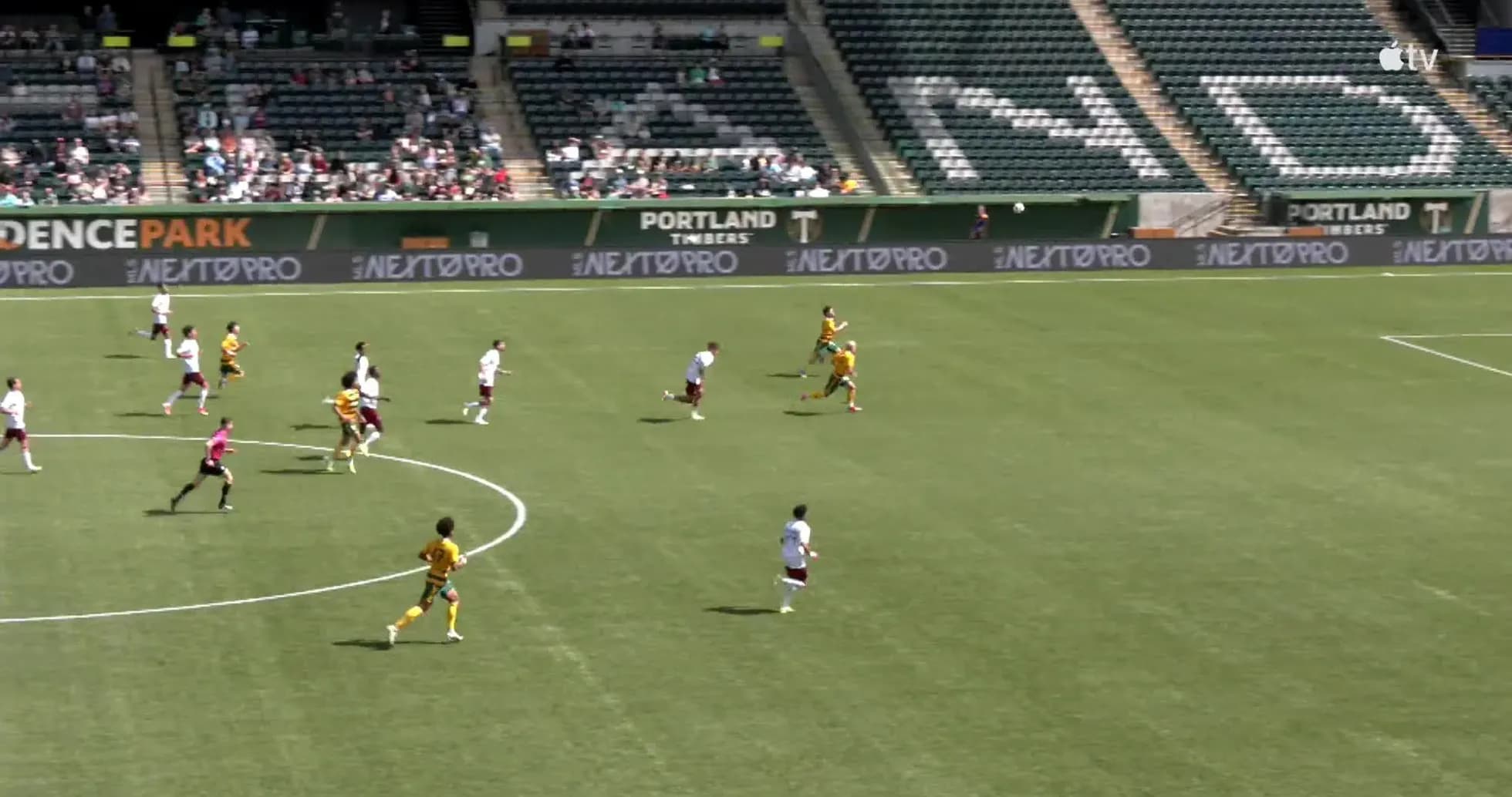 Players competing during Colorado Rapids II match Players competing during Colorado Rapids II match
